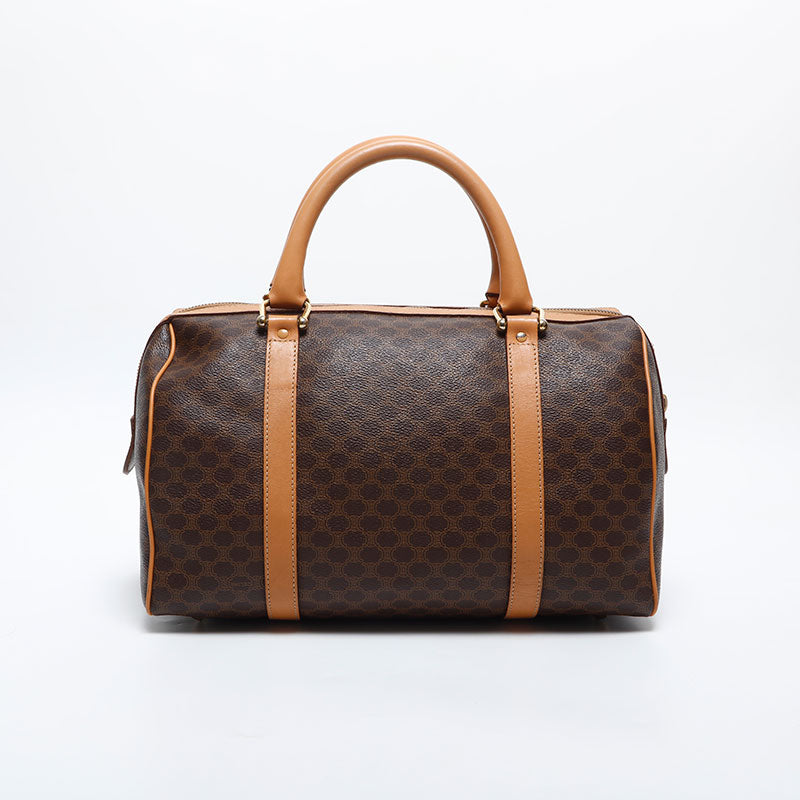 セリーヌ CELINE PVC マカダム ボストンバッグ ブラウン WS14976