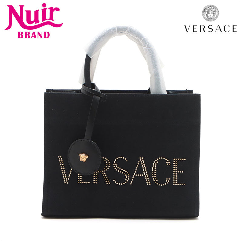 VERSACE：ロゴ 2way ハンドバッグ VERSACE Logo Canvas 2WAY Handbag black WS15094 – NUIR VINTAGE