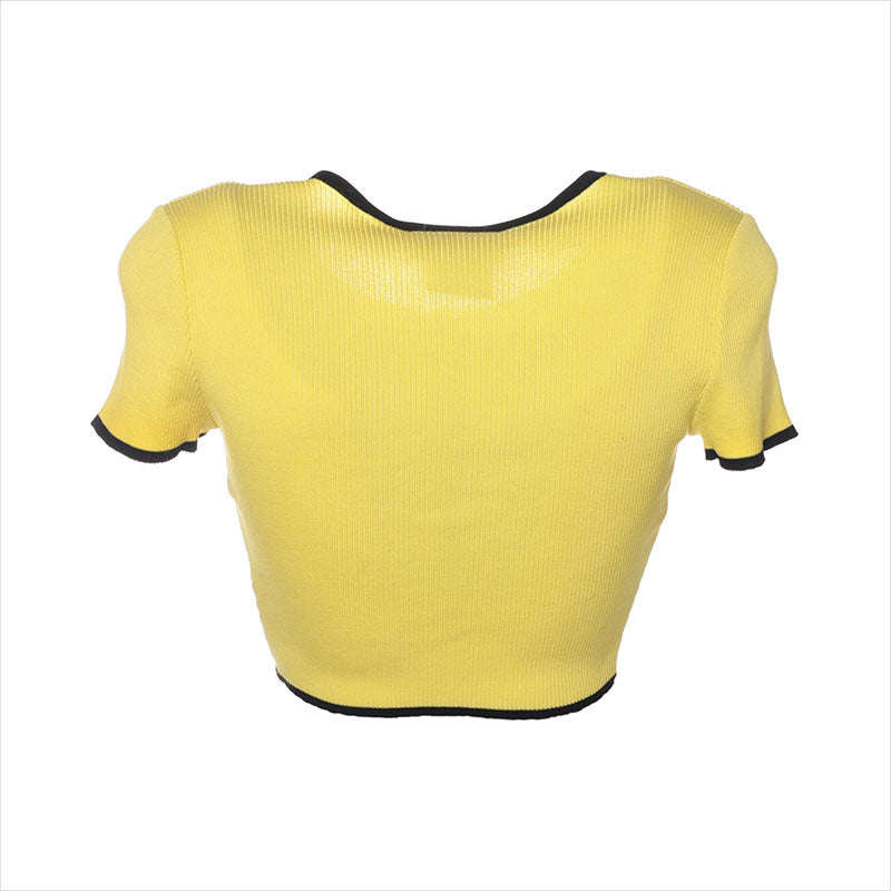 CHANEL COCO Button 95P Cotton Cut and Sew 40 P05191V00233 tops