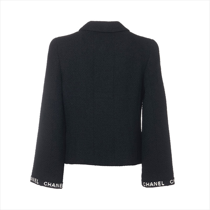 Chanel Coco Button 95A Wool x Nylon P05747V04386 Jacket Black