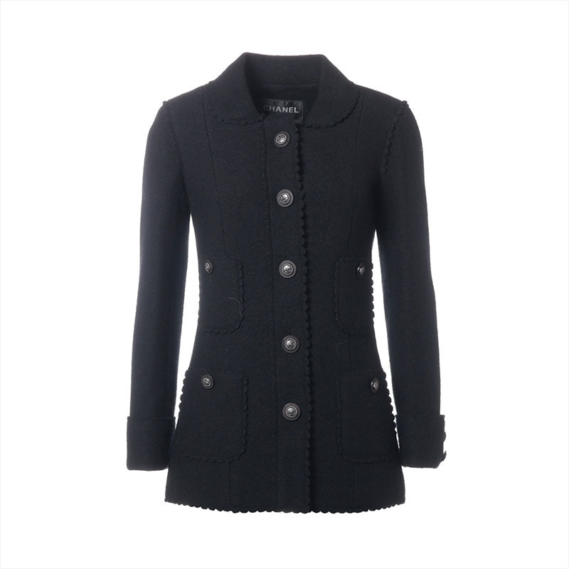 CHANEL Size:34 P49405 2014s Star Button Wool Jacket black WS15276