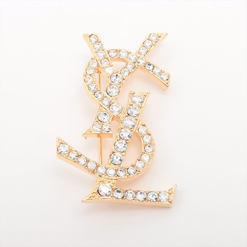 サンローラン　ブローチ　ゴールド イヴ・サンローラン YVES SAINT LAURENT YSLロゴ ブローチ