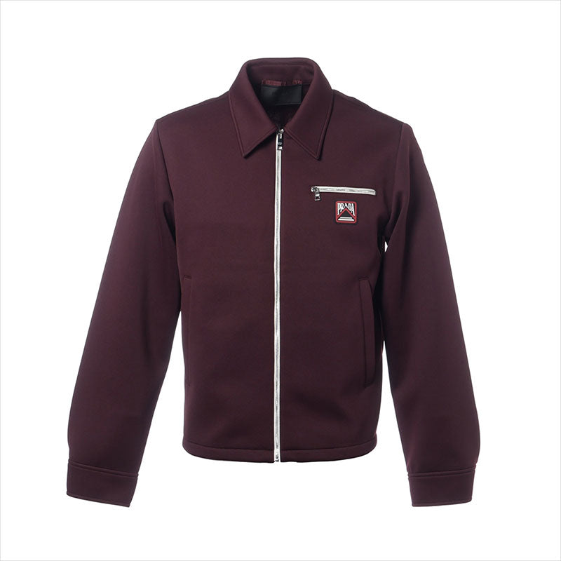 ジャケット・アウター 19SS PRADA wappen jersey blouson archive PRADA Size:M Techno Jersey Blouson Jacket Brown WS15471 – NUIR VINTAGE