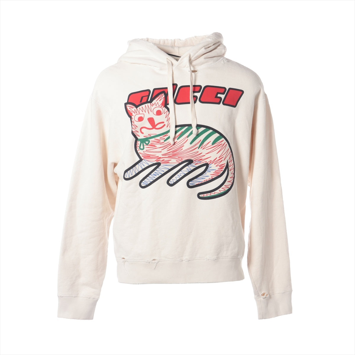 GUCCI Cat Logo Distressed XS Parker Ivory WS16176 – NUIR VINTAGE