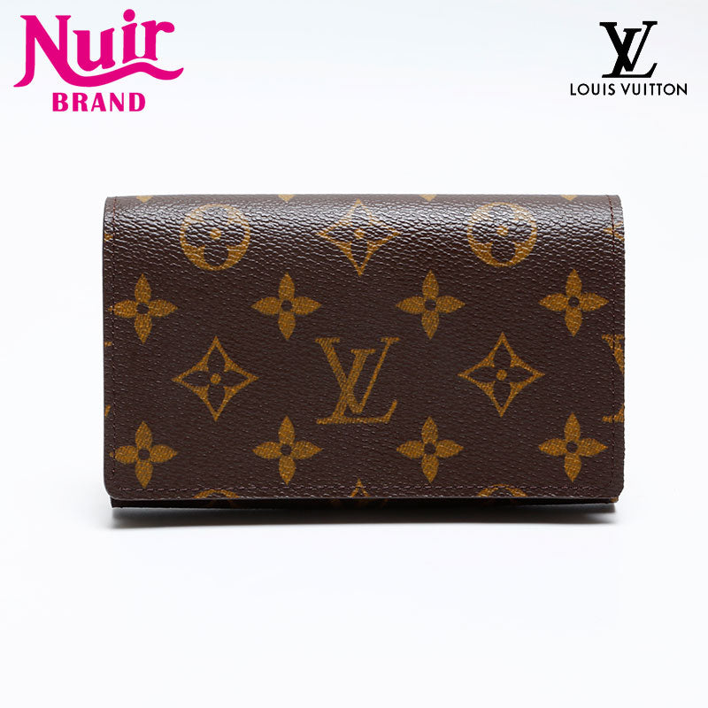 ルイヴィトン トレゾール モノグラム 二つ折り財布 ブラウン コンパクト ルイヴィトン モノグラム トレゾール 二つ折り財布 ブラウン