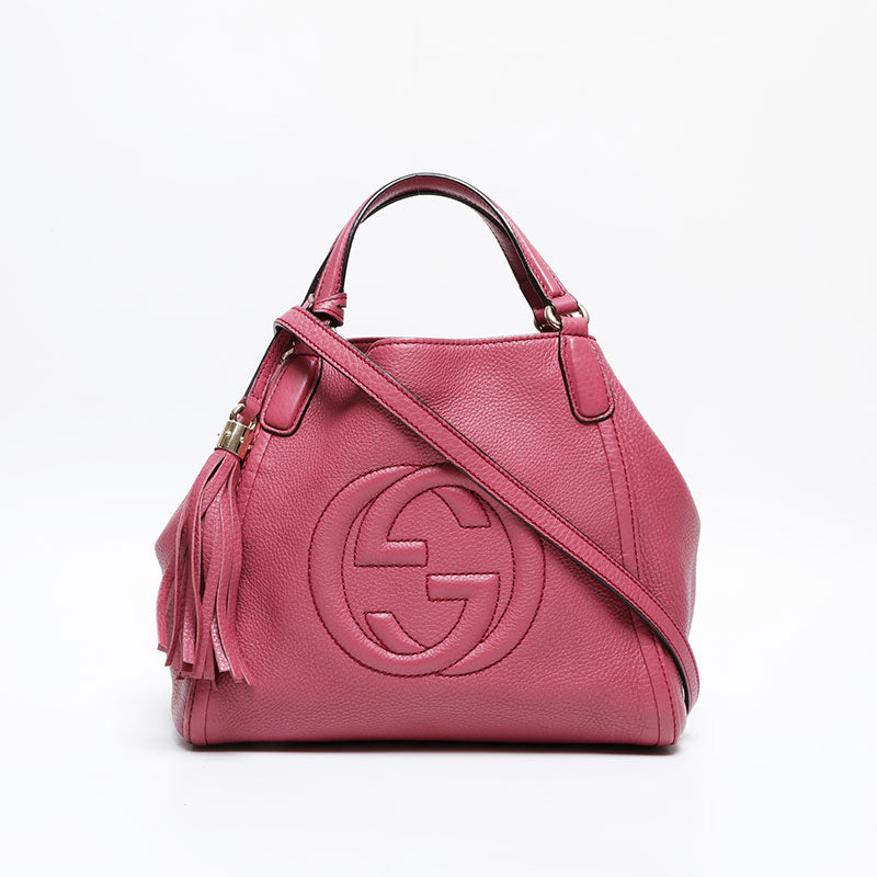 グッチ GUCCI 2way レザー ソーホー ショルダーバッグ ピンク
