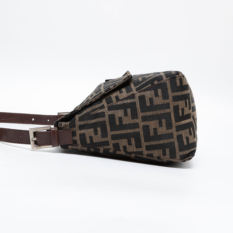 フェンディ FENDI ズッカ マンマバケット ショルダーバッグ ブラウン