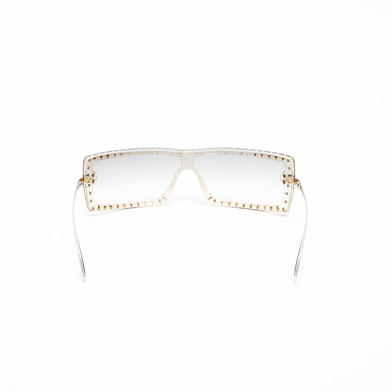 シャネル CHANEL ラインストーン ココマーク サングラス ブラウン