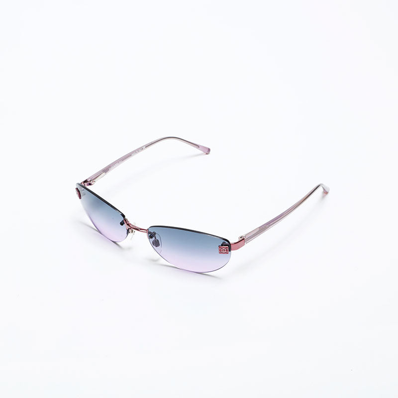 シャネル CHANEL リムレス ココマーク サングラス パープル WS20245