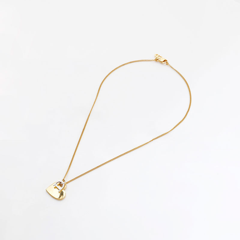 クリスチャンディオール Christian Dior ハート ネックレス ゴールド