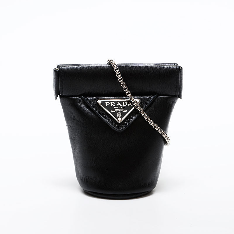 PRADA 1NR002 Pochette Pouch Chain Pouch black WS20584 – NUIR
