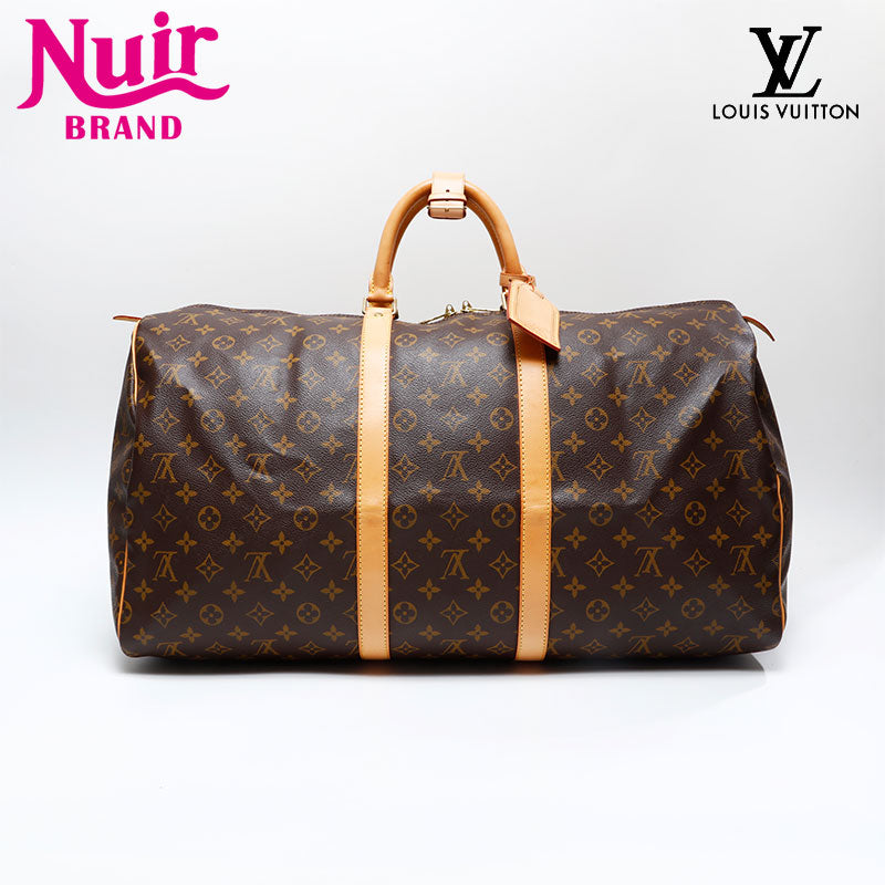 LOUIS VUITTON 2003 Monogram Keepall 55 Boston bag Brown WS20787