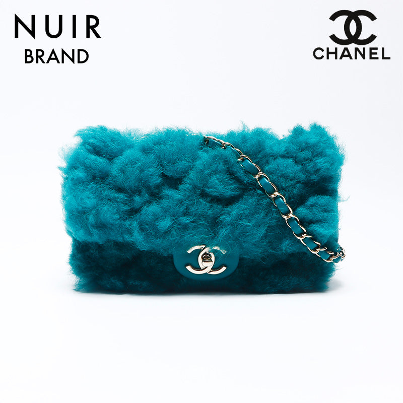 CHANEL Faux fur chain Shoulder Bag green WS2116 – NUIR VINTAGE