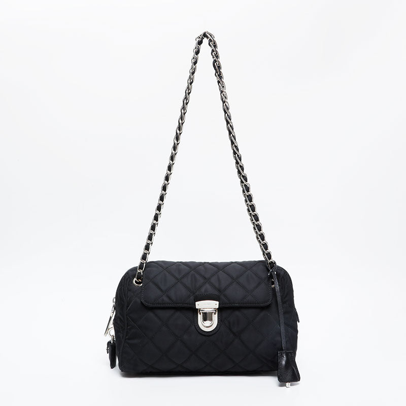 プラダ PRADA ナイロン チェーン キルティング テスート