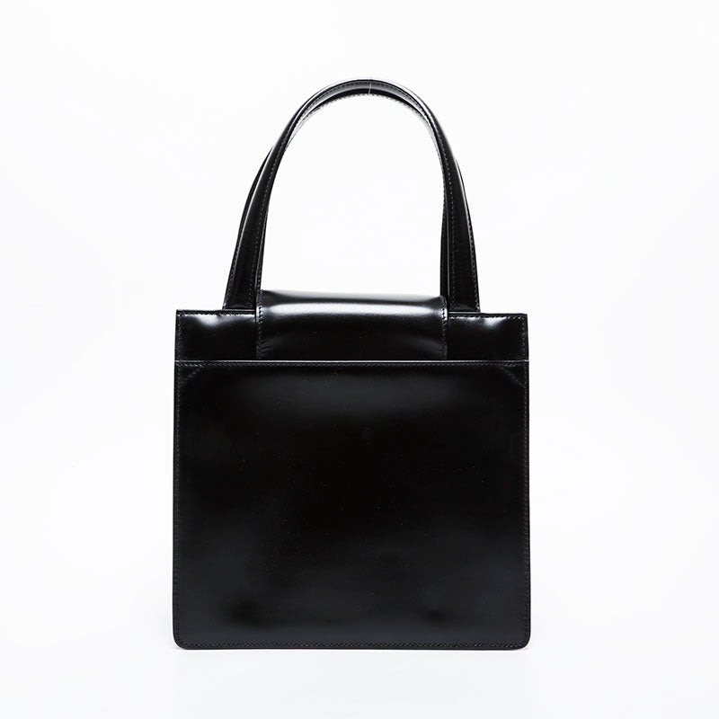 【美品！✨】BVLGARI ブルガリ ハンドバッグ オールレザー ブラック 極美品 ブルガリ BVLGARI レザー ハンドバッグ ブラック WS21589