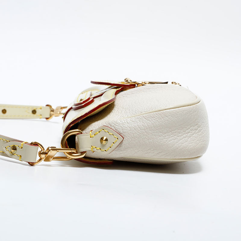 【美品】Louis Vuitton ゴールドレザーショルダーバッグ LOUIS VUITTON（ショルダーバッグ ・ ゴールド/金色系）のフリマ