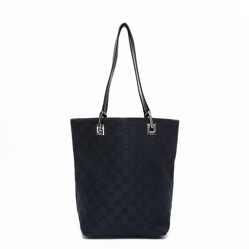 グッチ GUCCI GGキャンバス ミニ トート ハンドバッグ ブラック