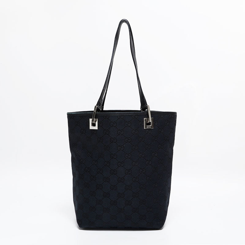 グッチ GUCCI GGキャンバス ミニ トート ハンドバッグ ブラック