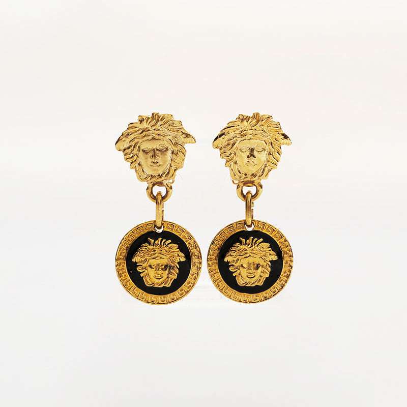 ヴェルサーチ VERSACE メデューサ ドロップ イヤリング ゴールド
