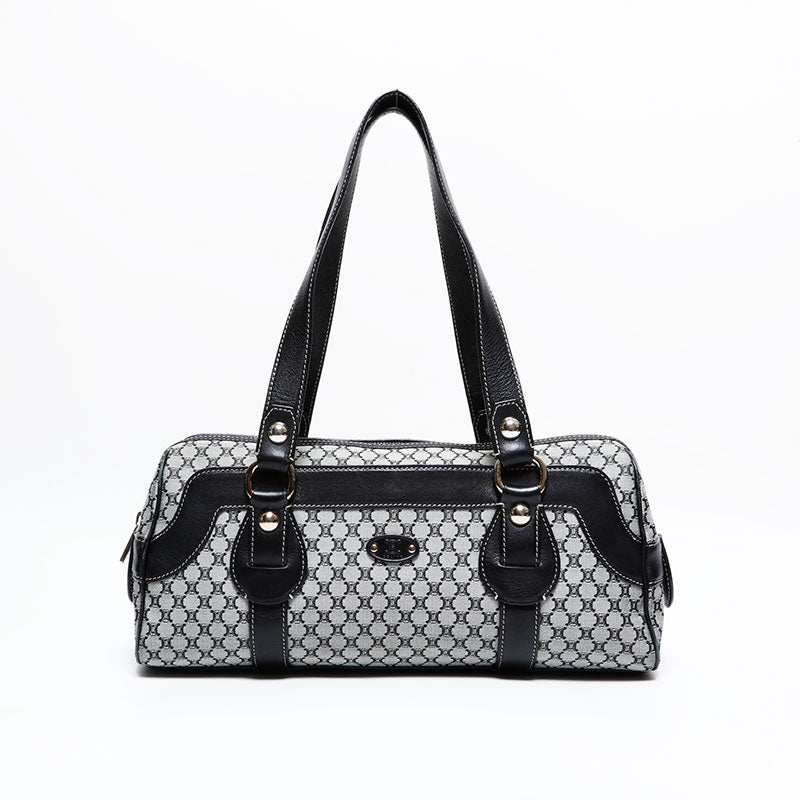 美品 セリーヌ CELINE マカダム キャンバス ボストン