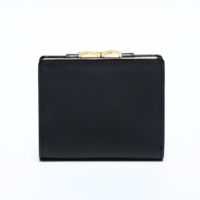 極美品 イヴ・サンローラン YVES SAINT LAURENT レザー ロゴ 二つ折り