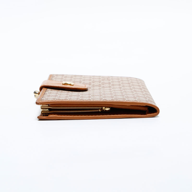 セリーヌ CELINE マカダム PVC がま口 長財布 ブラウン WS22015 – NUIR