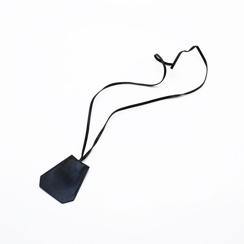 エルメス HERMES レザー クロシェット ケース ネックレス ブラック