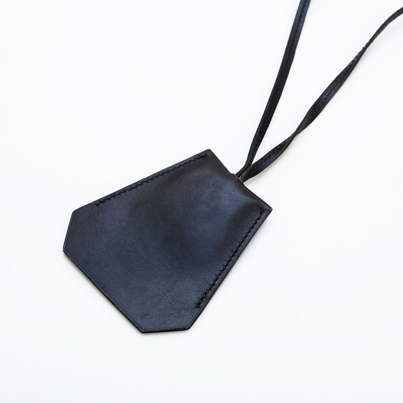 エルメス HERMES レザー クロシェット ケース ネックレス ブラック