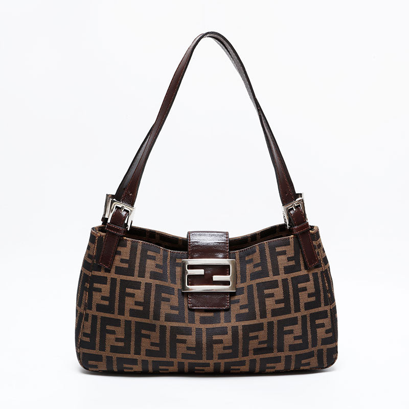 FENDI Mamma Canvas Zucca Shoulder Bag Brown WS22142 – NUIR VINTAGE