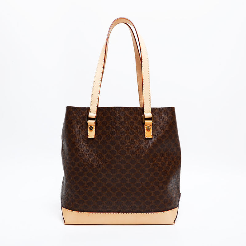 CELINE Macadam PVC Tote Bag Brown WS22160 – NUIR VINTAGE