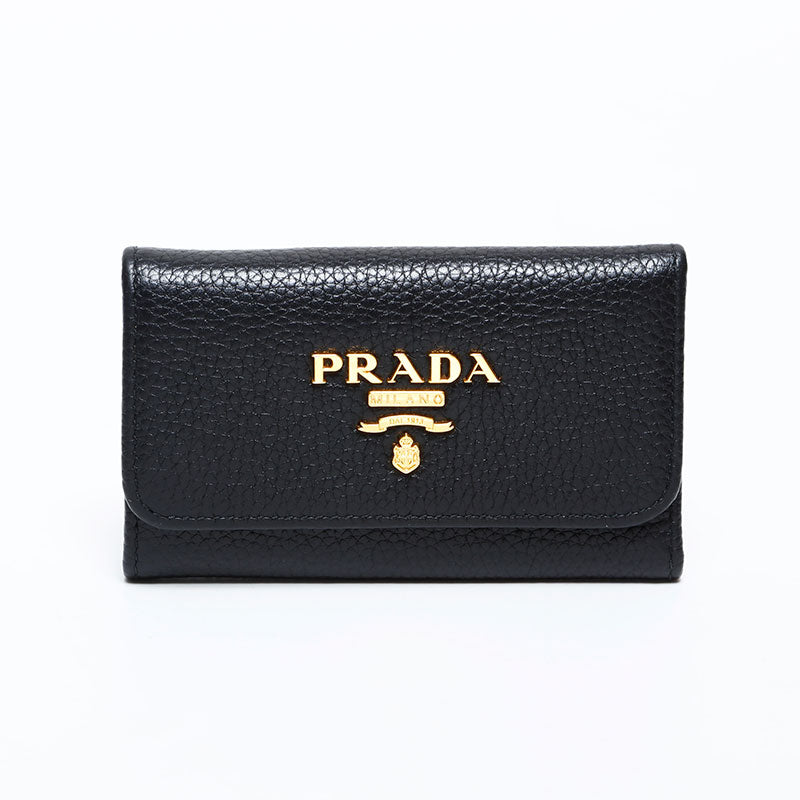 PRADA leather Key holder black WS22255 – NUIR VINTAGE