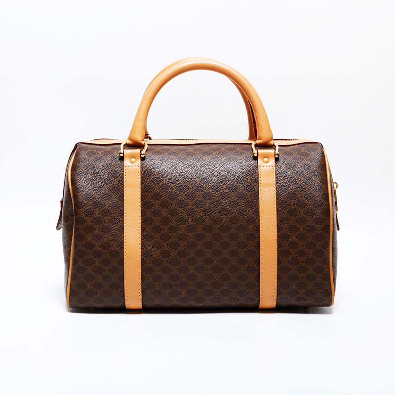 セリーヌ CELINE PVC マカダム ボストンバッグ ブラウン WS22318