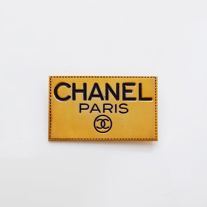 CHANEL プレートブローチ CAMBON シャネル ブローチ 31 ル カンボン プレート GP ゴールド