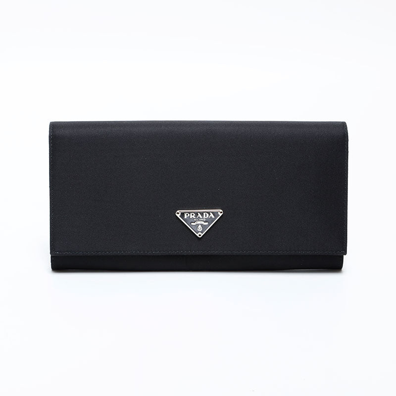 プラダ PRADA ナイロン トライアングルロゴ 長財布 ブラック WS22400