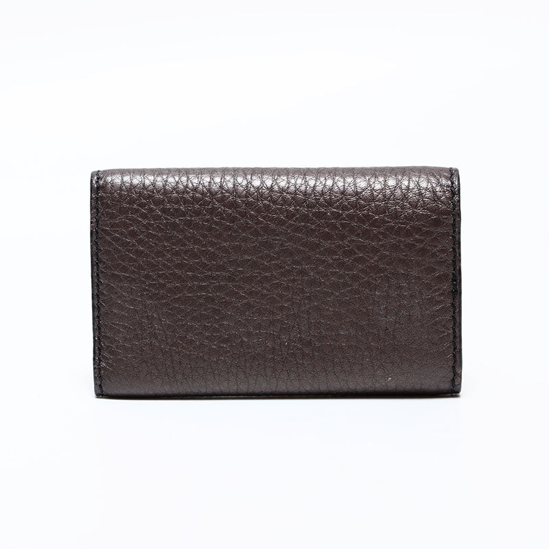 CELINE レザー キーケース ダークブラウン セリーヌ レザー製キーケース CELINE レザー キーケース ダーク