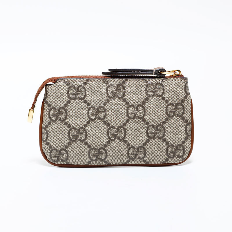 GUCCI GGパターン コインケース ベージュ 中古・古着通販】GUCCI (グッチ) コインケース ベージュ×グレー