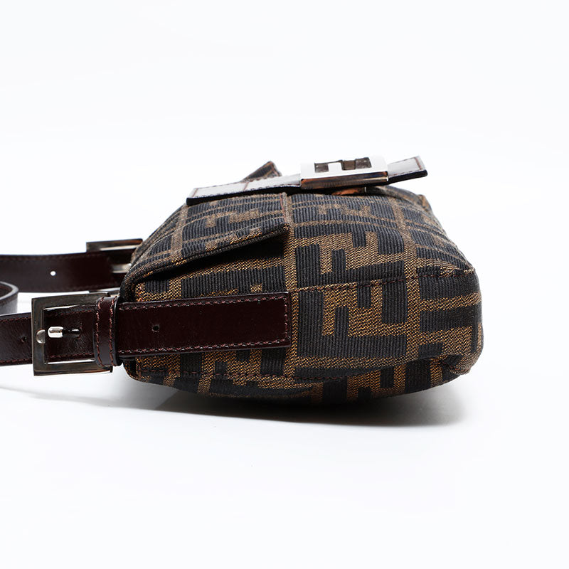 フェンディ FENDI ズッカ マンマバケット ショルダーバッグ ブラウン