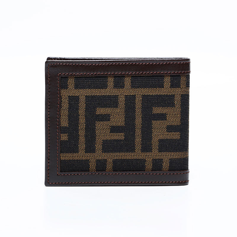 フェンディ FENDI ズッカ キャンバス 二つ折り財布 キャンバス
