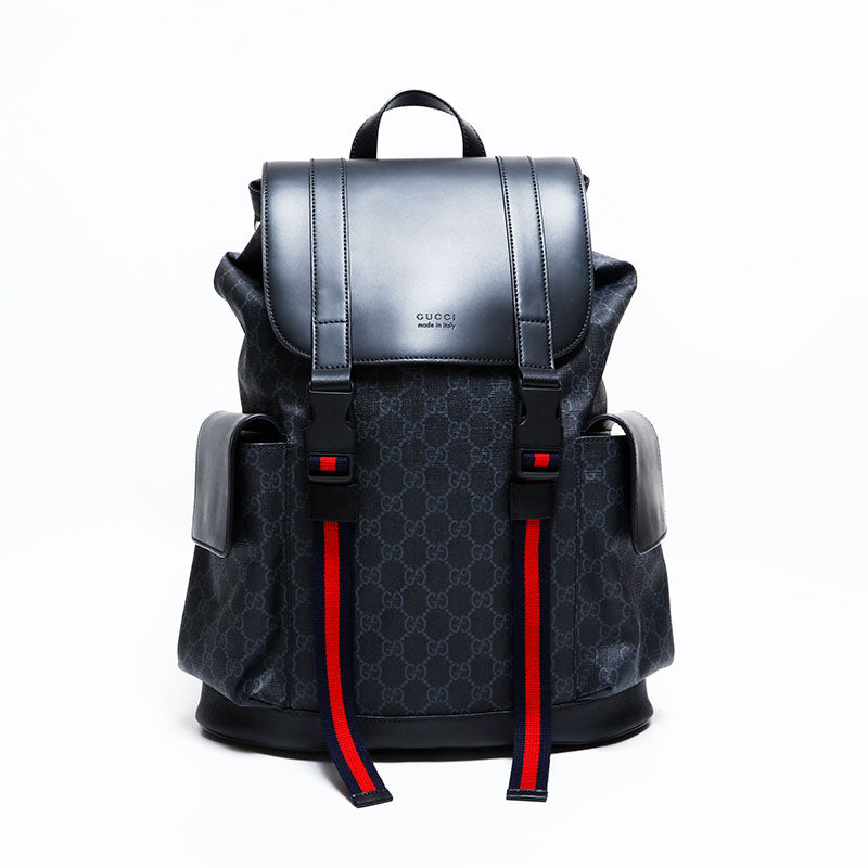 グッチ GUCCI GGスプリーム PVC ラージ リュック・デイパック ブラック