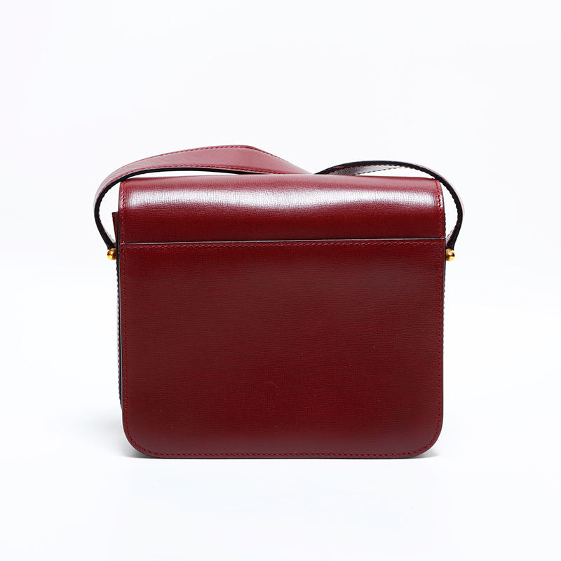 カルティエ CARTIER マストドゥ レザー ショルダーバッグ レッド
