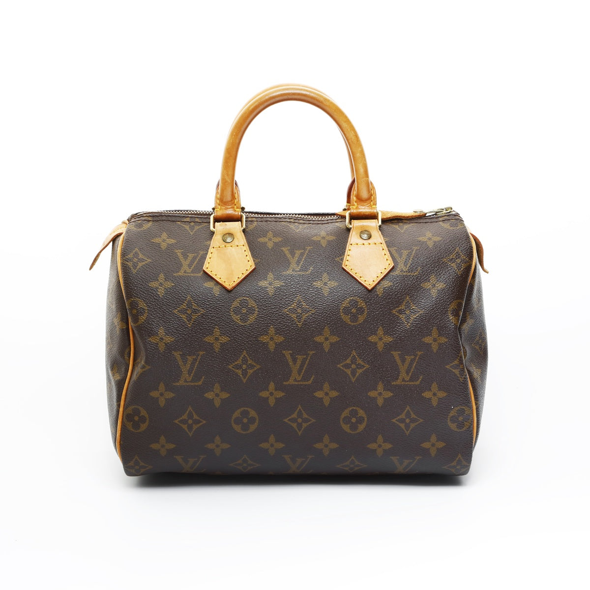 LOUIS VUITTON 1992 Monogram Speedy 25 Boston Bag Handbag Brown