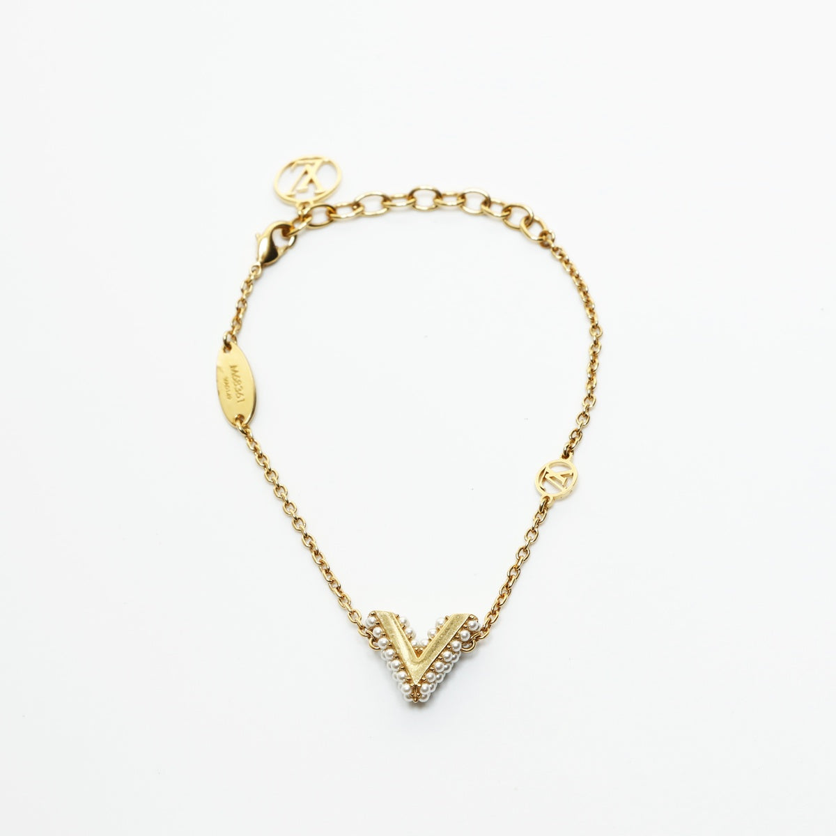 LOUIS VUITTON 2019 Essential V Pearl bracelet gold WS23606 – NUIR