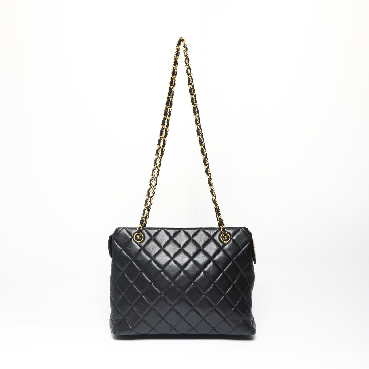 CHANEL No. 4 1996-1997 Lambskin Matelasse Tote Bag Shoulder Bag