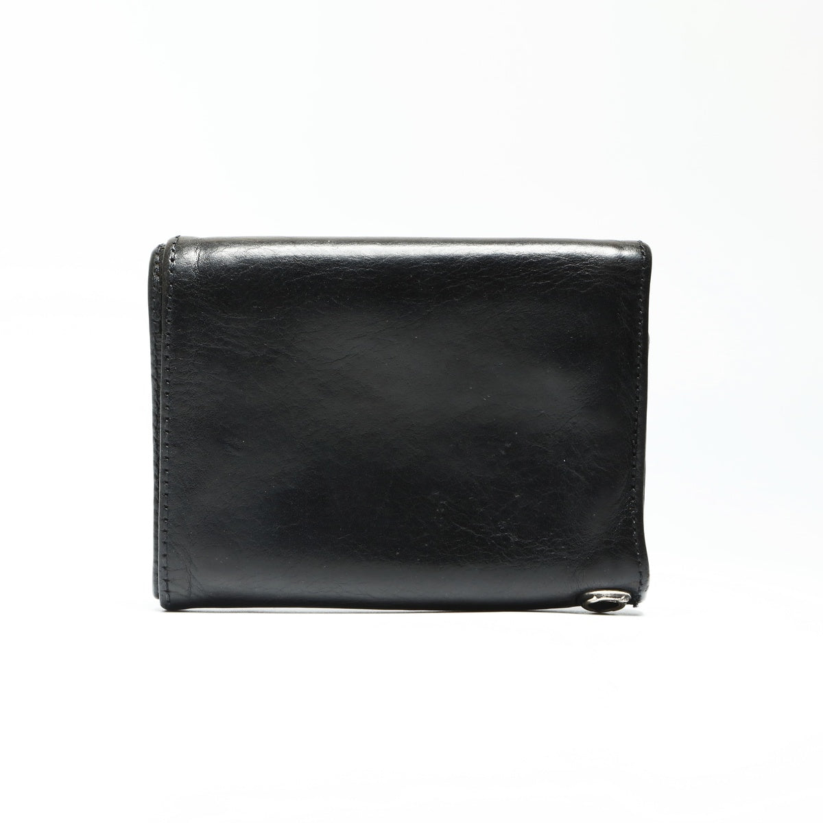 小物 chrome hearts 3 fold CHROME HEARTS 3-fold leather cross button Tri-fold wallet black