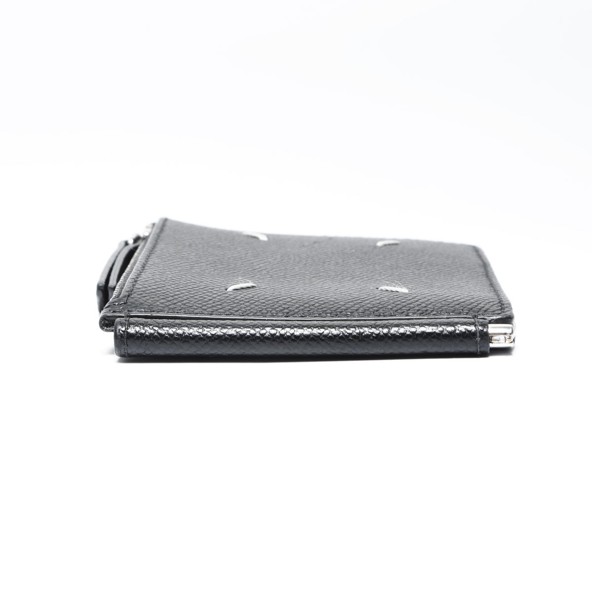 Maison Margiela Leather Money Clip Bifold Wallet black WS24198