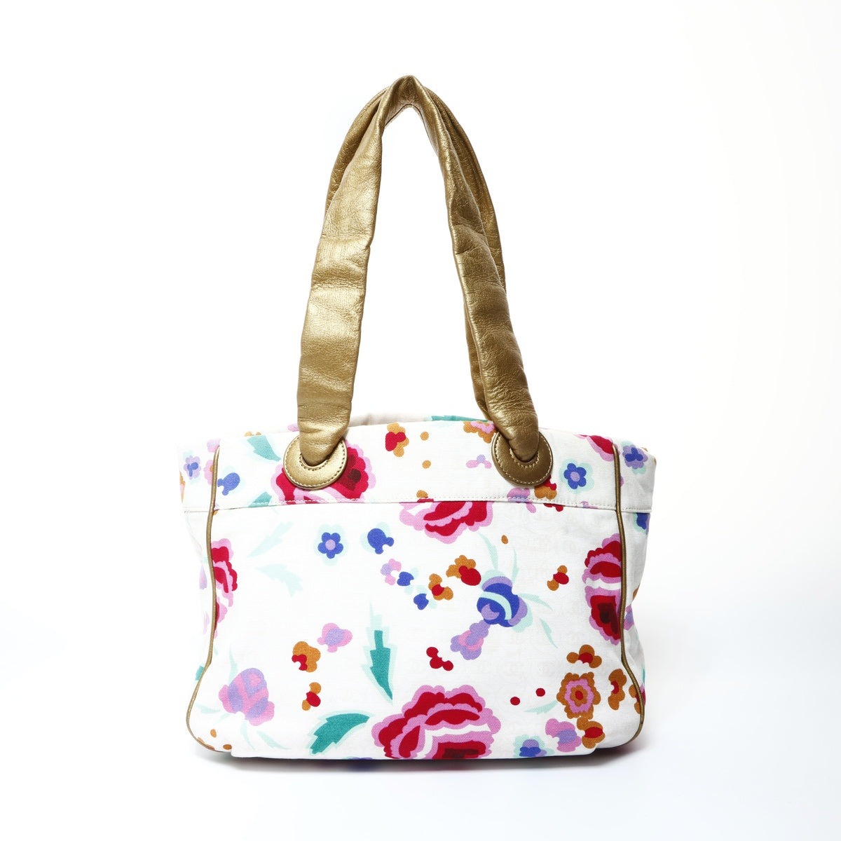 CHANEL No. 9 2004-2005 Canvas Floral Print Tote Bag multicolor
