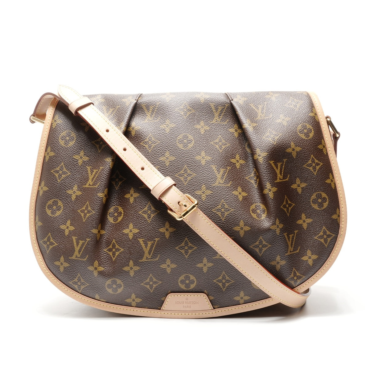 LOUIS VUITTON 2011 Monogram Menilmontant MM Shoulder Bag Brown