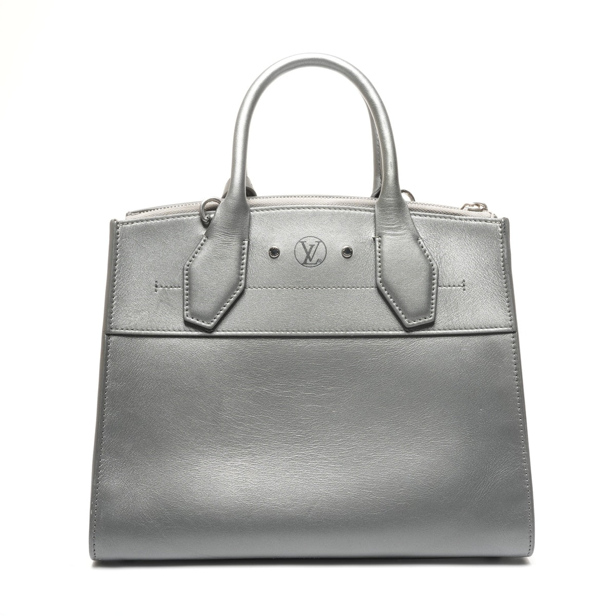 LOUIS VUITTON 2016 City Steamer PM Handbag Silver WS25318 – NUIR