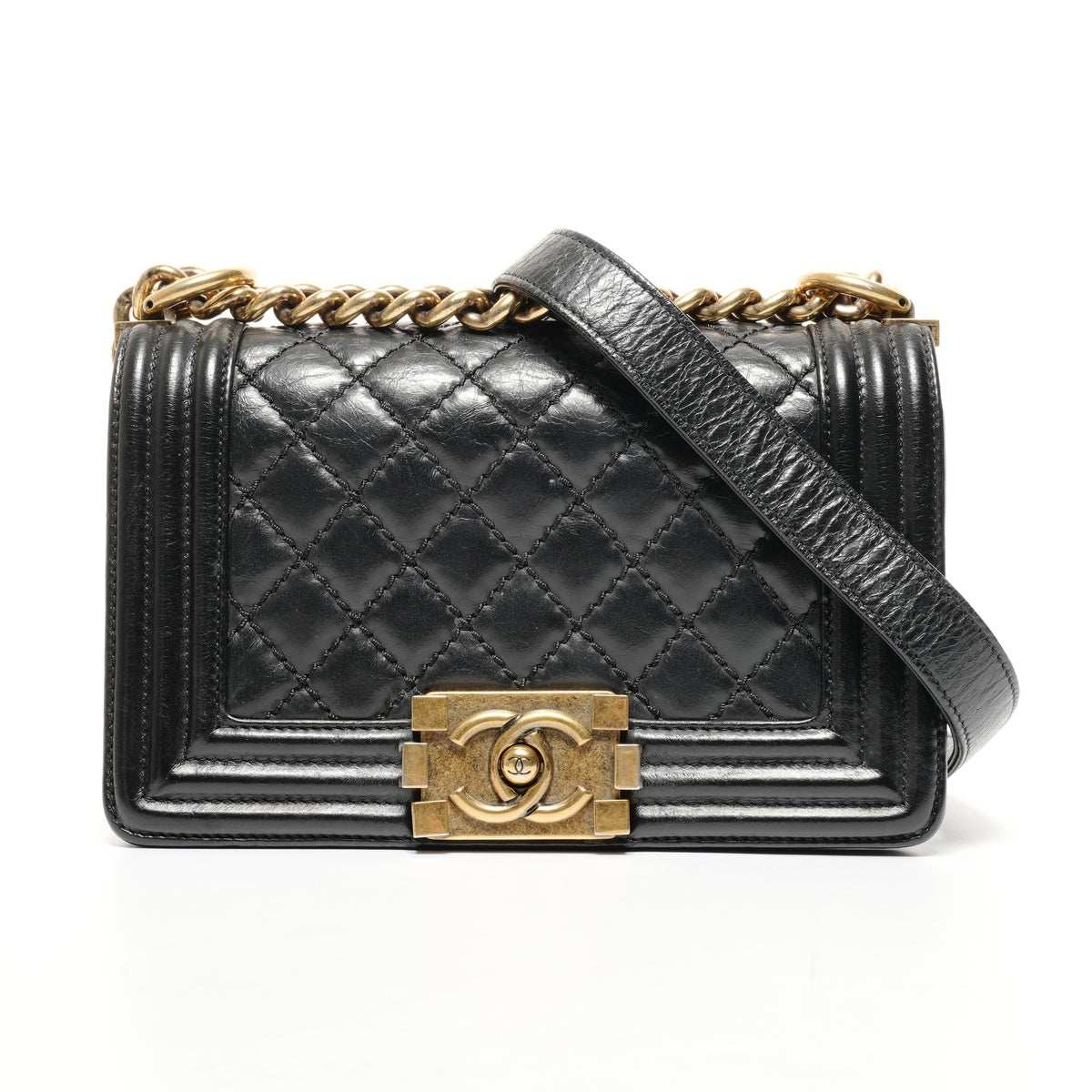 CHANEL ブラックレザー ショルダーバッグ 2012-2013 WS25419-1.jpg?v=1766230166