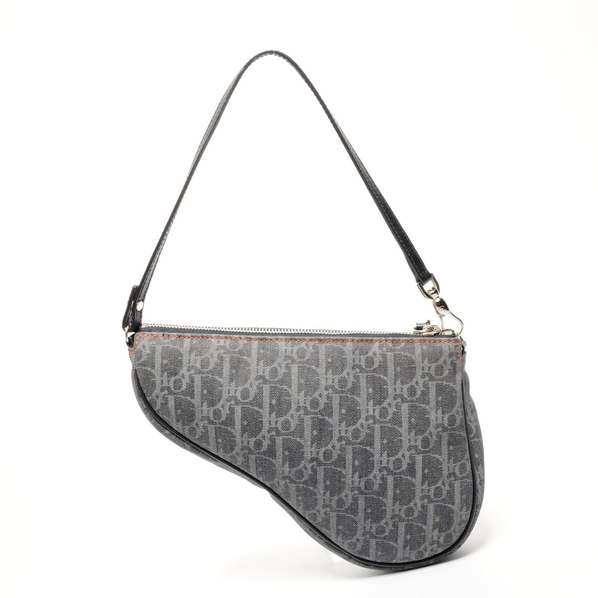 Christian Dior Trotter denim saddlebag Shoulder Bag Navy WS25435